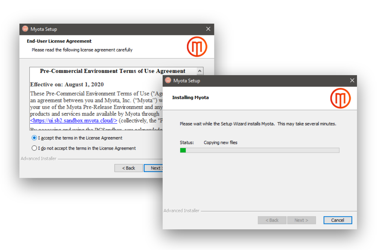 Run The Myota Installer